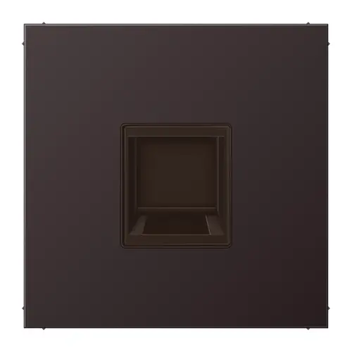 JUNG AL 1969-1 WE D centraalplaat met draagring 1-voudig voor modulair jack LS990 dark gelakt aluminium
