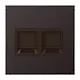 JUNG AL 1969-2 WE D centraalplaat met draagring 2-voudig voor modulair jack LS990 dark gelakt aluminium