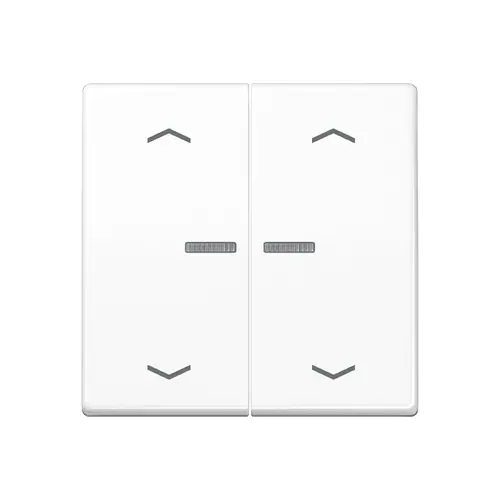 JUNG AS 102 KO5P WW schakelwip 2-voudig met controlevenster en pijlsymbolen voor HOME draadloze schakelaar AS500 alpine wit