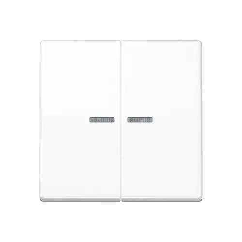 JUNG AS 102 KO5 WW schakelwip 2-voudig met controlevenster voor HOME draadloze schakelaar AS500 alpine wit