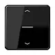 JUNG CD 101 KO5P SW schakelwip met controlevenster en pijlsymbolen voor HOME draadloze schakelaar CD500 zwart glans