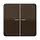 JUNG CD 102 KO5 BR schakelwip 2-voudig met controlevenster voor HOME draadloze schakelaar CD500 bruin