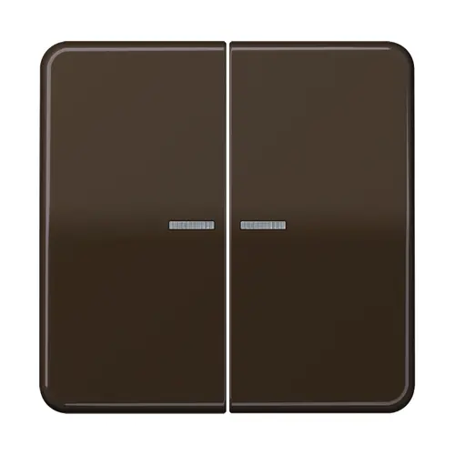 JUNG CD 102 KO5 BR schakelwip 2-voudig met controlevenster voor HOME draadloze schakelaar CD500 bruin