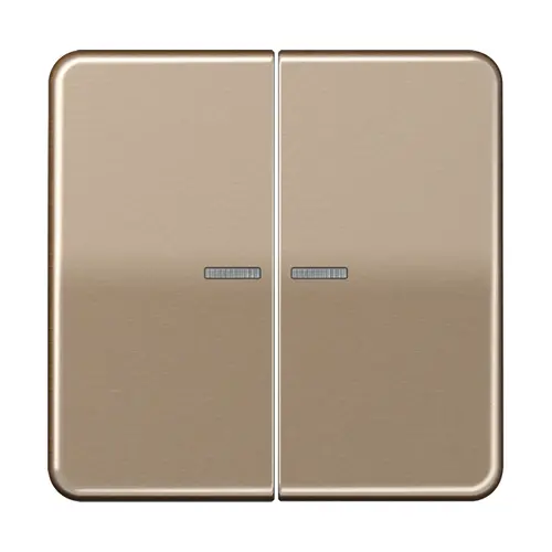JUNG CD 102 KO5 GB schakelwip 2-voudig met controlevenster voor HOME draadloze schakelaar CD500 goud brons