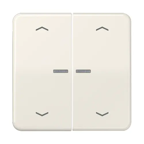 JUNG CD 102 KO5P schakelwip 2-voudig met controlevenster en pijlsymbolen voor HOME draadloze schakelaar CD500 creme