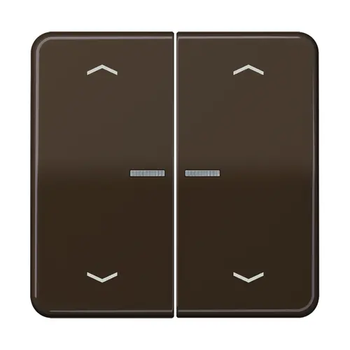 JUNG CD 102 KO5P BR schakelwip 2-voudig met controlevenster en pijlsymbolen voor HOME draadloze schakelaar CD500 bruin