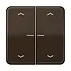 JUNG CD 102 KO5P BR schakelwip 2-voudig met controlevenster en pijlsymbolen voor HOME draadloze schakelaar CD500 bruin