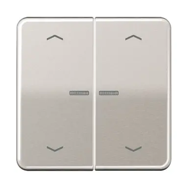 JUNG CD 102 KO5P PT schakelwip 2-voudig met controlevenster en pijlsymbolen voor HOME draadloze schakelaar CD500 platina