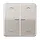 JUNG CD 102 KO5P PT schakelwip 2-voudig met controlevenster en pijlsymbolen voor HOME draadloze schakelaar CD500 platina