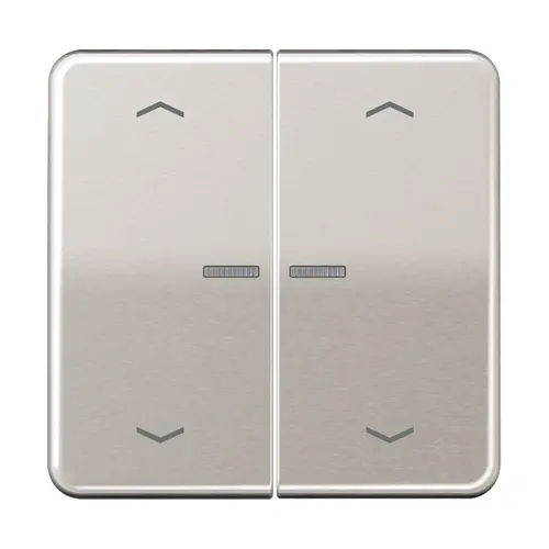 JUNG CD 102 KO5P PT schakelwip 2-voudig met controlevenster en pijlsymbolen voor HOME draadloze schakelaar CD500 platina