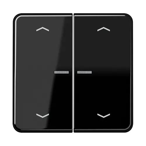 JUNG CD 102 KO5P SW schakelwip 2-voudig met controlevenster en pijlsymbolen voor HOME draadloze schakelaar CD500 zwart