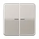 JUNG CD 102 KO5 PT schakelwip 2-voudig met controlevenster voor HOME draadloze schakelaar CD500 platina
