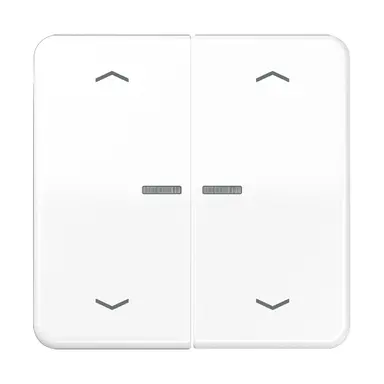 JUNG CD 102 KO5P WW schakelwip 2-voudig met controlevenster en pijlsymbolen voor HOME draadloze schakelaar CD500 alpine wit