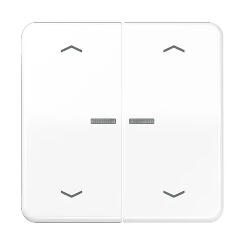 JUNG CD 102 KO5P WW schakelwip 2-voudig met controlevenster en pijlsymbolen voor HOME draadloze schakelaar CD500 alpine wit