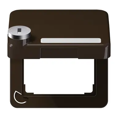 JUNG CD 590 BFKLSL BR klapdeksel met slot voor wandcontactdoos van 50 x 50 mm CD500 bruin