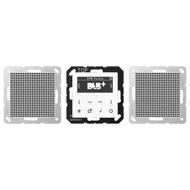 JUNG DAB A2 WW smart radio DAB+ set met 2 luidsprekers A-range alpine wit