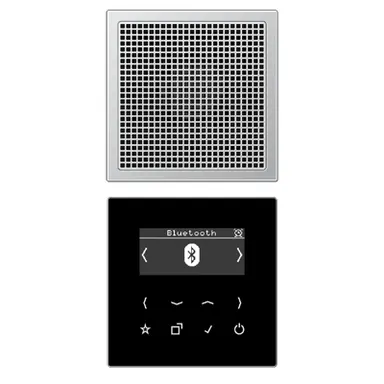 JUNG DAB AL1 BT smart radio DAB+ Bluetooth set met 1 luidspreker LS990 aluminium