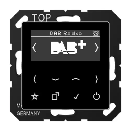 JUNG DAB A SW smart radio DAB+ zonder luidspreker A-range zwart glans