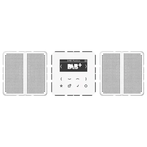 JUNG DAB CD2 WW smart radio DAB+ set met 2 luidsprekers CD500 alpine wit