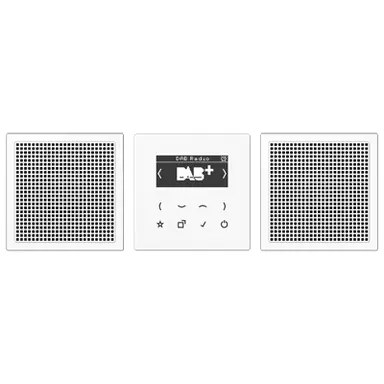 JUNG DAB LS2 WW smart radio DAB+ set met 2 luidsprekers LS990 alpine wit