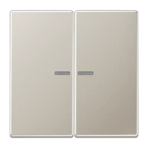JUNG ES 102 KO5 schakelwip 2-voudig met controlevenster voor HOME draadloze schakelaar LS990 edelstaal