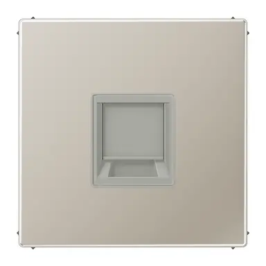 JUNG ES 1969-1 WE centraalplaat met draagring 1-voudig voor modulair jack LS990 edelstaal