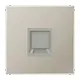 JUNG ES 1969-1 WE centraalplaat met draagring 1-voudig voor modulair jack LS990 edelstaal