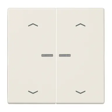 JUNG LS 102 KO5P schakelwip 2-voudig met controlevenster en pijlsymbolen voor HOME draadloze schakelaar LS990 creme
