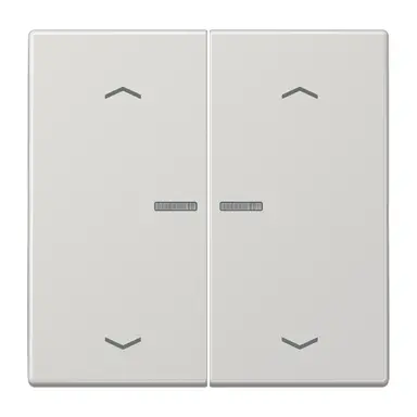 JUNG LS 102 KO5P LG schakelwip 2-voudig met controlevenster en pijlsymbolen voor HOME draadloze schakelaar LS990 lichtgrijs