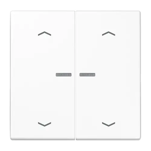 JUNG LS 102 KO5P WW schakelwip 2-voudig met controlevenster en pijlsymbolen voor HOME draadloze schakelaar LS990 alpine wit