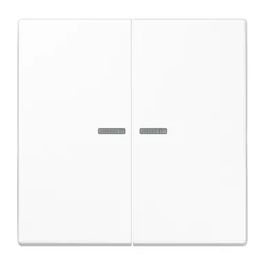 JUNG LS 102 KO5 WW schakelwip 2-voudig met controlevenster voor HOME draadloze schakelaar LS990 alpine wit
