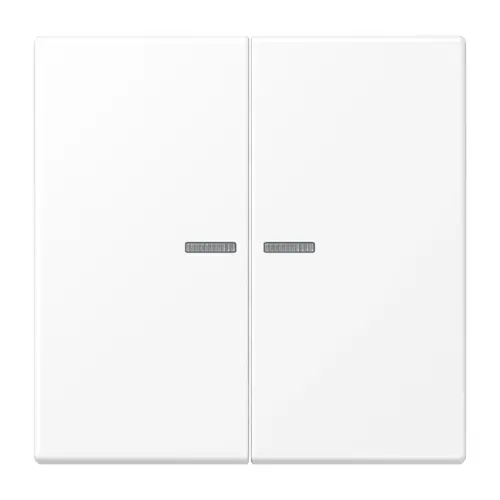 JUNG LS 102 KO5 WWM schakelwip 2-voudig met controlevenster voor HOME draadloze schakelaar LS990 sneeuwwit mat