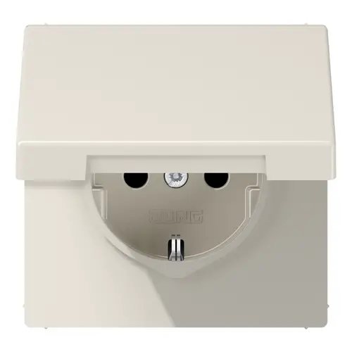 JUNG LS 1520 NBFKIKL wandcontactdoos randaarde Safety+ met klapdeksel LS990 creme