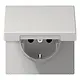 JUNG LS 1520 NBFKIKL LG wandcontactdoos randaarde Safety+ met klapdeksel LS990 lichtgrijs