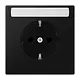 JUNG LS 1520 NKINA SWM wandcontactdoos randaarde tekstvenster Safety+ LS990 grafietzwart mat