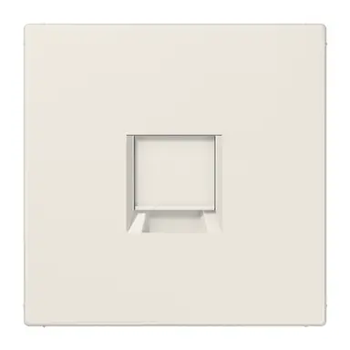 JUNG LS 1969-1 WE centraalplaat met draagring 1-voudig voor modulair jack LS990 creme