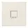 JUNG LS 1969-1 WE centraalplaat met draagring 1-voudig voor modulair jack JUNG LS990 creme