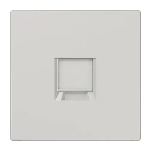 JUNG LS 1969-1 WE LG centraalplaat met draagring 1-voudig voor modulair jack LS990 lichtgrijs