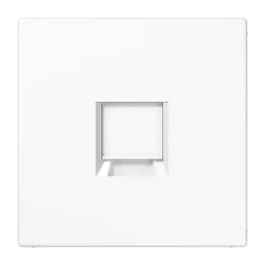 JUNG LS 1969-1 WE WW centraalplaat met draagring 1-voudig voor modulair jack LS990 alpine wit