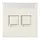 JUNG LS 1969-2 NA WE centraalplaat 2-voudig modular-jack tekstvenster LS990 creme