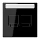 JUNG LS 1969-2 NA WE SW centraalplaat 2-voudig modular-jack tekstvenster LS990 zwart