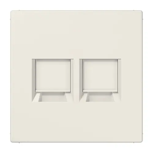 JUNG LS 1969-2 WE centraalplaat met draagring 2-voudig voor modulair jack LS990 creme