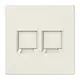 JUNG LS 1969-2 WE centraalplaat met draagring 2-voudig voor modulair jack LS990 creme