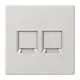 JUNG LS 1969-2 WE LG centraalplaat met draagring 2-voudig voor modulair jack LS990 lichtgrijs