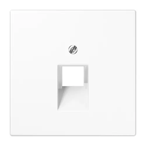 JUNG LS 969-1 UA WWM centraalplaat 1-voudig tbv RJ45 wandcontactdoos LS990 sneeuwwit mat