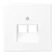 JUNG LS 969-2 UA WWM centraalplaat 2-voudig tbv RJ45 wandcontactdoos LS990 sneeuwwit mat