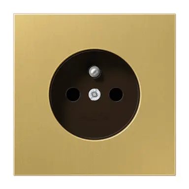 JUNG ME 1520 FKI C wandcontactdoos penaarde Safety+ LS990 messing klassiek