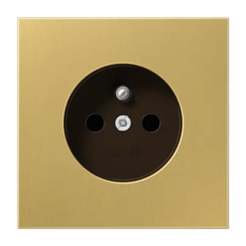 JUNG ME 1520 FKI C wandcontactdoos penaarde Safety+ LS990 messing klassiek