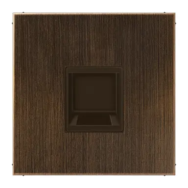 JUNG ME 1969-1 WE AT centraalplaat met draagring 1-voudig voor modulair jack LS990 messing antiek