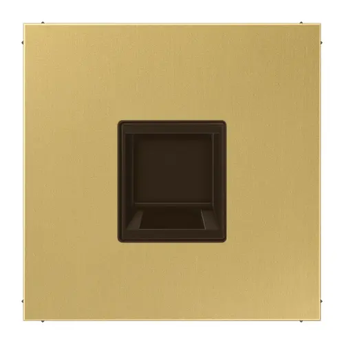 JUNG ME 1969-1 WE C centraalplaat met draagring 1-voudig voor modulair jack JUNG LS990 messing klassiek